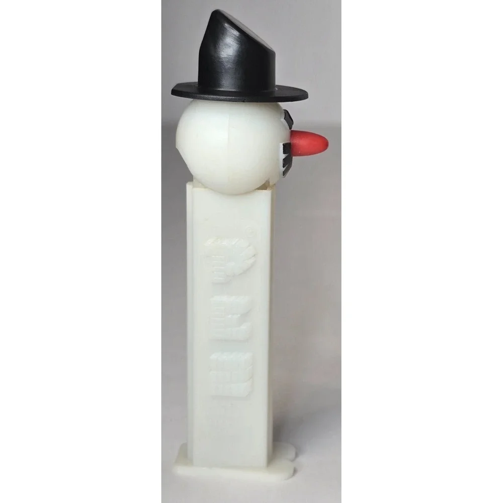 VINTAGE PEZ FROSTY THE SNOWMAN WHITE DISPENSER WITH‎ FEET COLLECTIBLE EUC